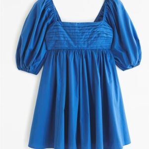 The Abercrombie and fitch Emerson Poplin Puff Sleeve Mini Dress XSP